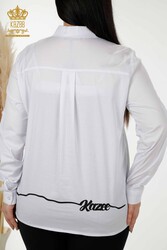 Tasca della camicia Produttore di abbigliamento femminile dettagliato con tessuto in cotone Lycra - 20312 | Tessuto reale - Thumbnail