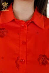 Prodotto con Tessuto Lycra Cotone Camicia - Motivo Floreale - Produttore Abbigliamento Donna - 20394 | Tessuto reale - Thumbnail