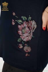 Camicetta Prodotta Con Tessuto In Viscosa Motivo Floreale Produttore Abbigliamento Donna - 79052 | Tessuto reale - Thumbnail