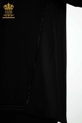 Camicetta in tessuto viscosa Manica corta Produttore di abbigliamento femminile - 79232 | Tessuto reale - Thumbnail