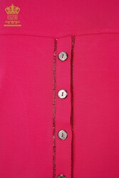 Camicetta con scollo a V Produttore di abbigliamento femminile con tessuto in viscosa - 79297 | Tessuto reale - Thumbnail