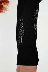 Camicetta Prodotta Con Tessuto In Viscosa Fabbricante Di Abbigliamento Donna Ricamato In Pietra - 79043 | Tessuto reale - Thumbnail
