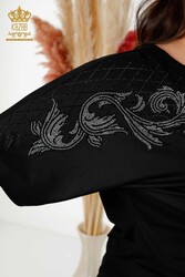 Camicetta Prodotta Con Tessuto In Viscosa Fabbricante Di Abbigliamento Donna Ricamato In Pietra - 79055 | Tessuto reale - Thumbnail