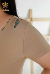Blusa In Tessuto Viscosa Manica Corta Abbigliamento Donna - 79220 | Tessuto reale - Thumbnail