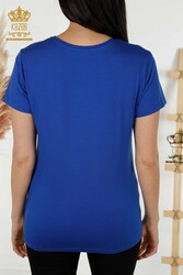 Blusa Prodotta con Tessuto Viscosa Scollo a V Abbigliamento Donna - 79179 | Tessuto reale - Thumbnail