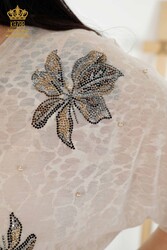 Blusa Prodotta con Tessuto Viscosa Scollo a V Abbigliamento Donna - 79126 | Tessuto reale - Thumbnail