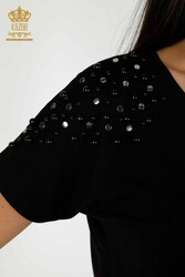 Blusa Prodotta con Tessuto in Viscosa Colletto Ciclismo Abbigliamento Donna - 79200 | Tessuto reale - Thumbnail