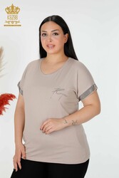 Blusa Prodotta con Tessuto in Viscosa Colletto Ciclismo Abbigliamento Donna - 78918 | Tessuto reale - Thumbnail