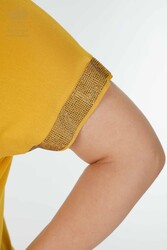 Blusa Prodotta con Tessuto in Viscosa Colletto Ciclismo Abbigliamento Donna - 78918 | Tessuto reale - Thumbnail
