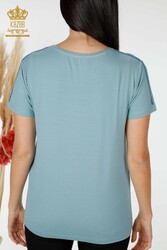 Blusa In Tessuto Viscosa Girocollo Abbigliamento Donna - 78925 | Tessuto reale - Thumbnail