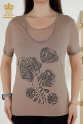 Blusa Prodotta con Tessuto in Viscosa Colletto Ciclismo Abbigliamento Donna - 79290 | Tessuto reale - Thumbnail