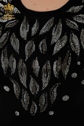 Blusa Prodotta con Tessuto in Viscosa Colletto Ciclismo Abbigliamento Donna - 79053 | Tessuto reale - Thumbnail