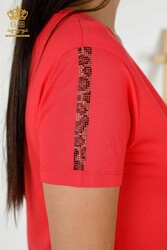 Blusa Prodotta con Tessuto in Viscosa Colletto Ciclismo Abbigliamento Donna - 78942 | Tessuto reale - Thumbnail