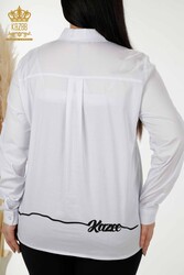 Fabricant de vêtements pour femmes détaillés avec poche de chemise avec tissu en coton lycra - 20312 | Vrai textile - Thumbnail