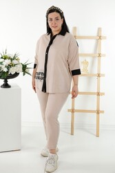 Vêtements pour femmes à motifs Fabricant d'ensembles chemises et pantalons en coton Lycra - 20332 | Vrai textile - Thumbnail