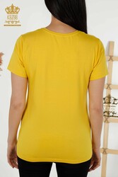 Chemisier Produit avec Viscose V-Neck Vêtements pour femmes - 79179 | Vrai textile - Thumbnail