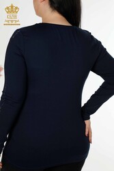 Chemisier Produit avec Viscose V-Neck Vêtements pour femmes - 79048 | Vrai textile - Thumbnail