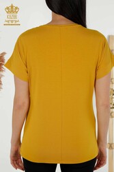 chemisier produit avec des vêtements pour femmes de collier de cyclisme de tissu de viscose - 79053 | Vrai textile - Thumbnail