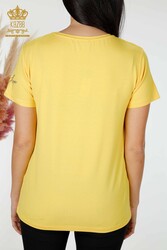 chemisier produit avec des vêtements pour femmes de collier de cyclisme de tissu de viscose - 78928 | Vrai textile - Thumbnail