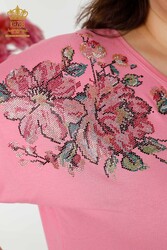 Chemisier réalisé avec un tissu en viscose à motif floral Fabricant de vêtements pour femmes - 79052 | Vrai textile - Thumbnail