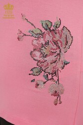 Chemisier réalisé avec un tissu en viscose à motif floral Fabricant de vêtements pour femmes - 79052 | Vrai textile - Thumbnail