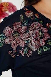 Chemisier réalisé avec un tissu en viscose à motif floral Fabricant de vêtements pour femmes - 79052 | Vrai textile - Thumbnail