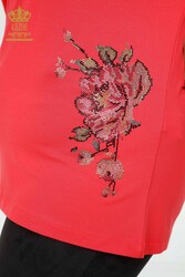 Chemisier réalisé avec un tissu en viscose à motif floral Fabricant de vêtements pour femmes - 79052 | Vrai textile - Thumbnail