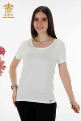 Fabriqué avec du tissu en viscose Chemisier - Manches courtes - Vêtements pour femmes - 79177 | Vrai textile - Thumbnail