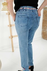 Pantalon fabriqué avec une poche élastique à la taille tricotée en lycra Fabricant de vêtements pour femmes - 3680 | Vrai textile - Thumbnail