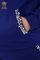 In Scuba e Due Fili Set Tute - Perline Pietra Ricami - Produttore Abbigliamento Donna - 17536 | Tessuto reale - Thumbnail