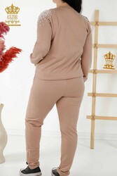 In Scuba e Due Fili Set Tute - Perline Pietra Ricami - Produttore Abbigliamento Donna - 17536 | Tessuto reale - Thumbnail