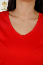 Blusa Producida con Tela Viscosa Escote en V Ropa de Mujer - 79179 | Textiles reales - Thumbnail