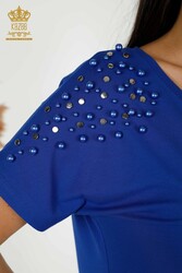 Blusa Producida con Cuello de Ciclismo de Tela Viscosa Ropa de Mujer - 79200 | Textiles reales - Thumbnail
