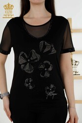 Blusa Producida con Cuello de Ciclismo de Tela Viscosa Ropa de Mujer - 79290 | Textiles reales - Thumbnail