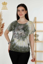 Fabricante de Ropa de Mujer Blusa y Cuello Ciclista con Tela Viscosa - 79169 | Textiles reales - Thumbnail