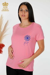 Hecho con Tela Viscosa Blusa - Cuello Redondo - Ropa de Mujer - 78925 | Textiles reales - Thumbnail