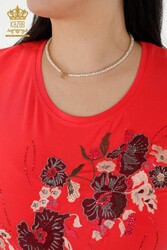 Hecho con Tela Viscosa Blusa - Cuello Redondo - Ropa de Mujer - 79045 | Textiles reales - Thumbnail