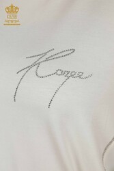 Blusa confeccionada en tela de viscosa Fabricante de ropa de mujer de manga corta - 79232 | Textiles reales - Thumbnail