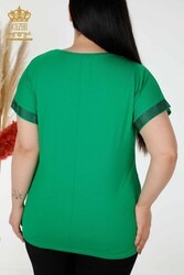 Hecho con Tela Viscosa Blusa - Cuello Redondo - Ropa de Mujer - 78918 | Textiles reales - Thumbnail