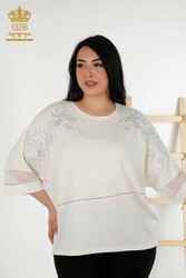 Blouse Made of Viscose Fabric Embroidered Women's Clothing Manufacturer - 79051 | Real Textile - Thumbnail