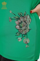 Blouse Produced with Viscose Fabric Floral Pattern Women's Clothing Manufacturer - 79052 | Real Textile - Thumbnail