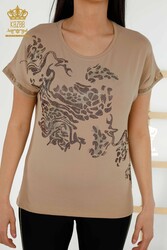 Blouse Made of Viscose Fabric Stone Embroidered Women's Clothing Manufacturer - 79066 | Real Textile - Thumbnail