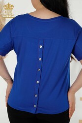 Blouse Made with Viscose Fabric Button Detailed Women's Clothing Manufacturer - 79296 | Real Textile - Thumbnail