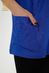 Blouse Made of Viscose Fabric with Two Pockets Women's Clothing Manufacturer - 79293 | Real Textile - Thumbnail