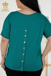 Blouse V-Neck Women's Clothing Manufacturer with Viscose Fabric - 79297 | Real Textile - Thumbnail