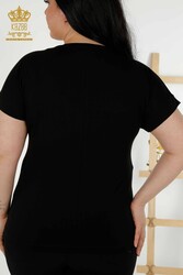 Blouse Produced with Viscose Fabric Cycling Collar Women's Clothing - 79053 | Real Textile - Thumbnail