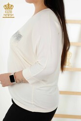 Blouse Produced with Viscose Fabric Cycling Collar Women's Clothing - 79222 | Real Textile - Thumbnail