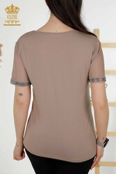 Blouse Produced with Viscose Fabric Cycling Collar Women's Clothing - 79290 | Real Textile - Thumbnail