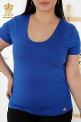 Viskon Kumaş İle Üretilen Bluz Basic Logolu Kadın Giyim - 79190 | Reel Tekstil - Thumbnail