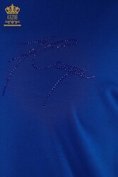 Viskon Kumaş İle Üretilen Bluz Bisiklet Yaka Kadın Giyim - 79108 | Reel Tekstil - Thumbnail
